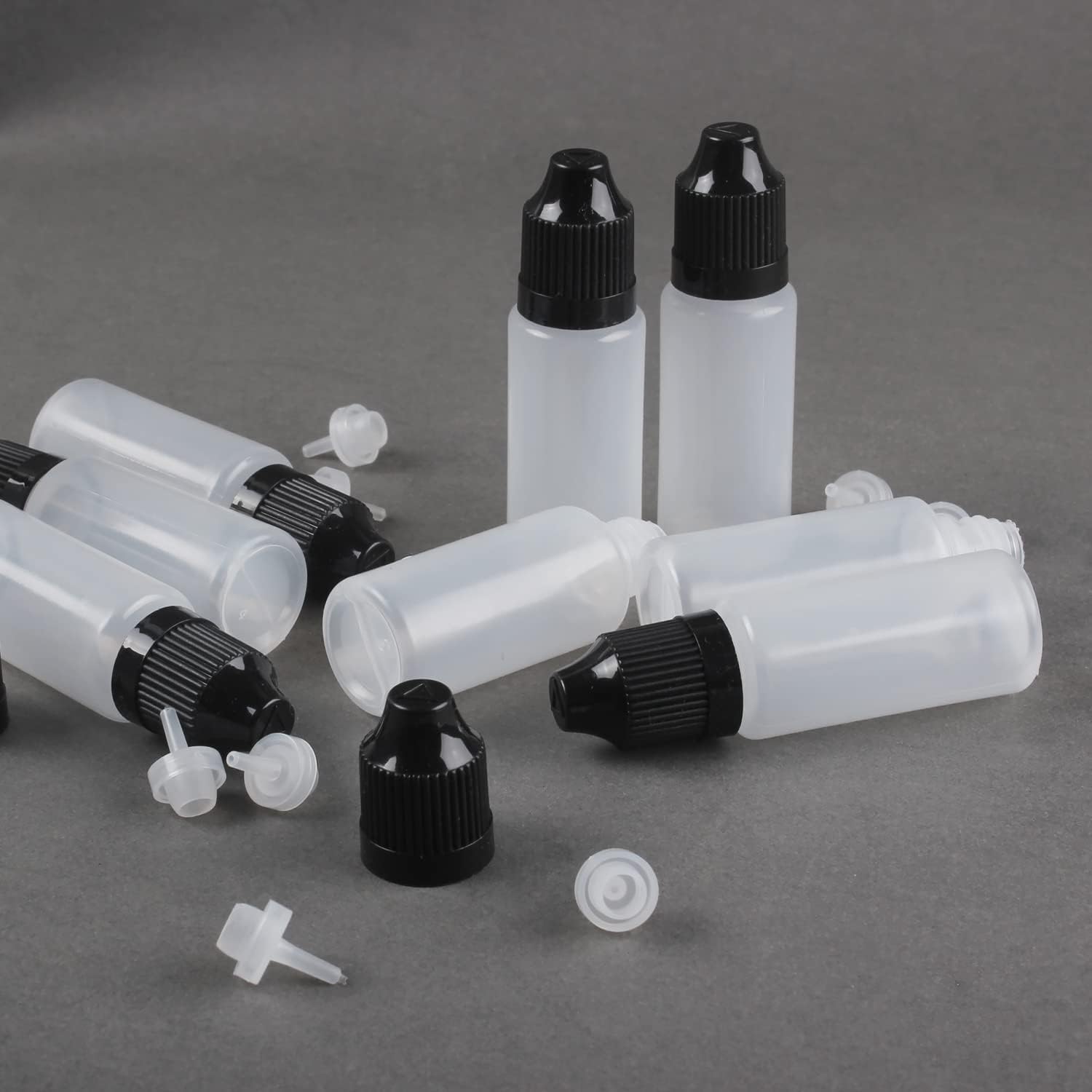 Juice Bottle Dropper - 10ชิ้น LDPE ขวดหยดปลายบาง15มล. ขวดหยดขนาดเล็กบีบ-ตัวทำละลายน้ำมัน Essential ยาหยอดตาน้ำเกลือ