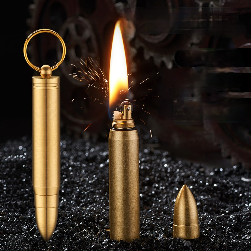 ไฟแช็กรูปทรงกระสุน ทำจากทองแดง - Weed Vaping Accessories บทวิจารณ์และราคา