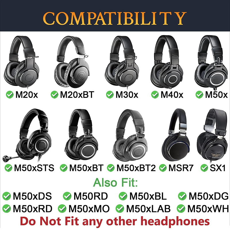 แผ่นรองหูฟังสำรองสำหรับหูฟัง A - Audio Technica Headphone Ath-M20X บทวิจารณ์และราคา