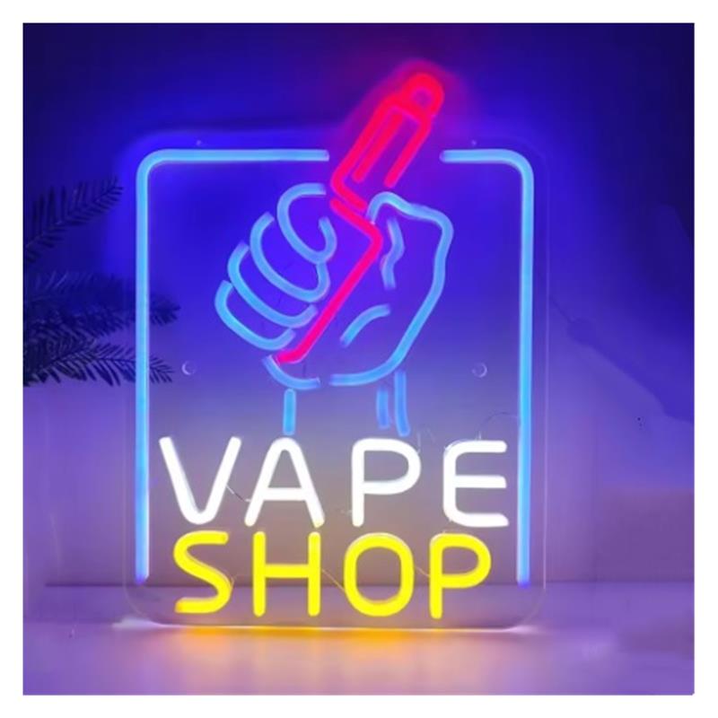 ป้ายไฟนีออนร้านขายบุหรี่ไฟฟ้า  - Vaping Store บทวิจารณ์และราคา
