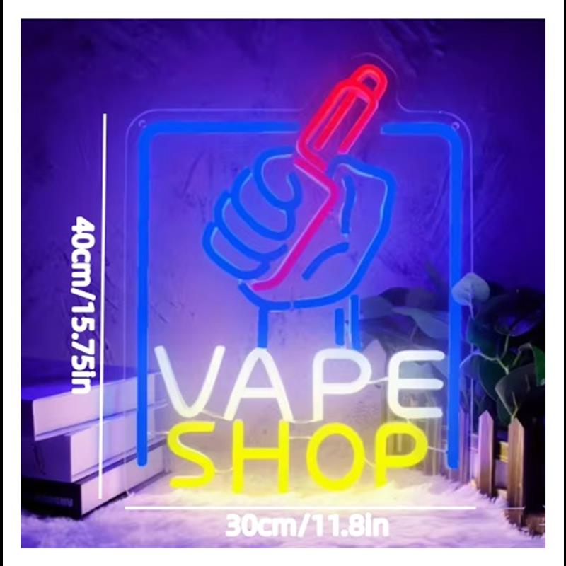 ป้ายไฟนีออนร้านขายบุหรี่ไฟฟ้า  - Vaping Store บทวิจารณ์และราคา